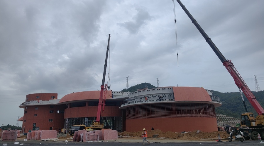 深圳西高速陶河服務區彩色GRC幕墻構件定制工程案例