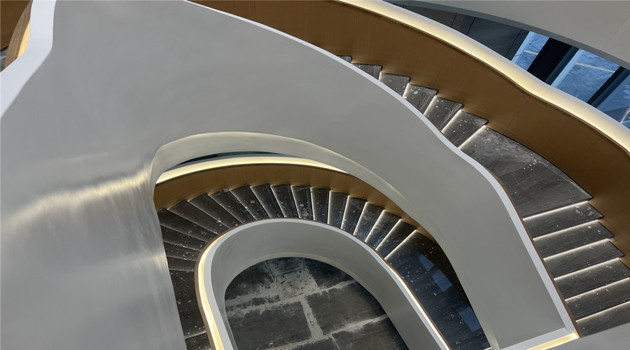 飾紀(jì)上品GRG旋轉(zhuǎn)樓梯打造惠東私人豪宅獨特專屬裝飾造型