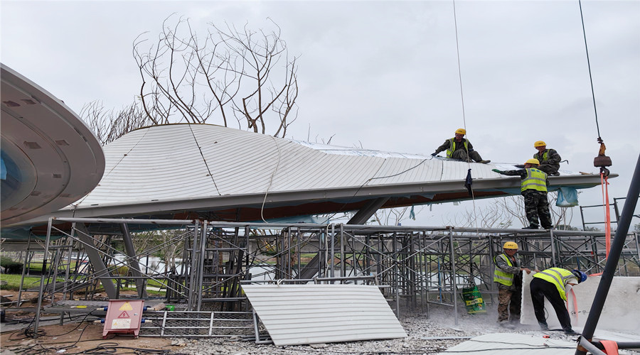 三亞海棠灣UHPC預制構件遮陽立面掛板項目