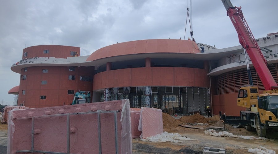 深圳西高速陶河服務區(qū)彩色GRC幕墻構件