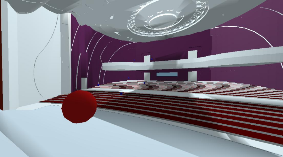 南寧工業(yè)職業(yè)技術(shù)學(xué)院會(huì)堂GRG穿孔板吊頂